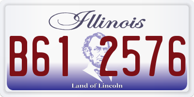 IL license plate B612576