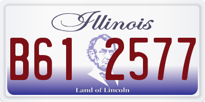 IL license plate B612577