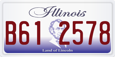 IL license plate B612578