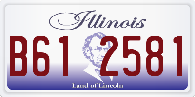 IL license plate B612581