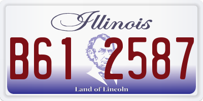 IL license plate B612587