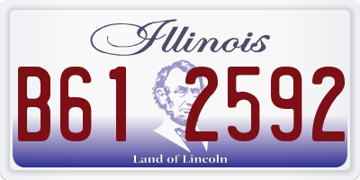 IL license plate B612592