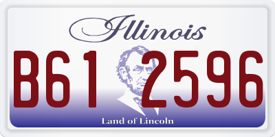 IL license plate B612596