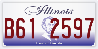 IL license plate B612597
