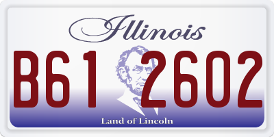 IL license plate B612602