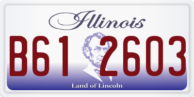 IL license plate B612603