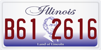 IL license plate B612616