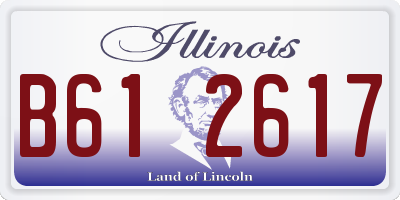IL license plate B612617