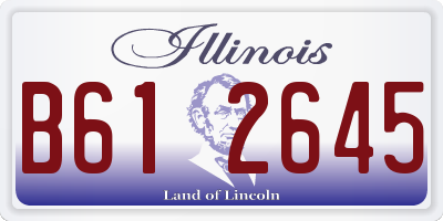 IL license plate B612645