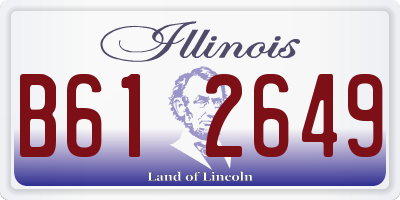 IL license plate B612649