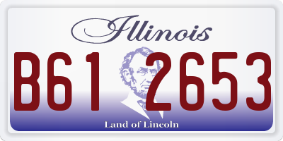 IL license plate B612653