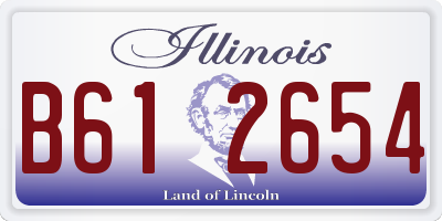 IL license plate B612654