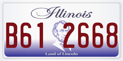 IL license plate B612668