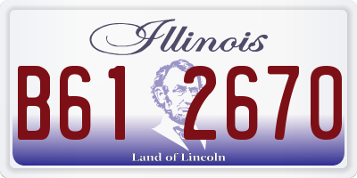 IL license plate B612670