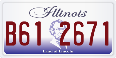 IL license plate B612671