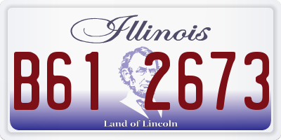 IL license plate B612673