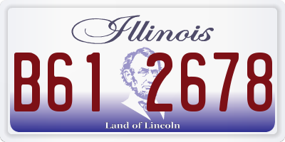 IL license plate B612678