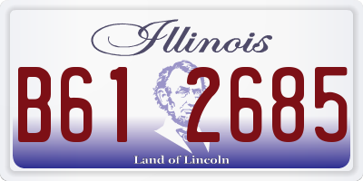 IL license plate B612685