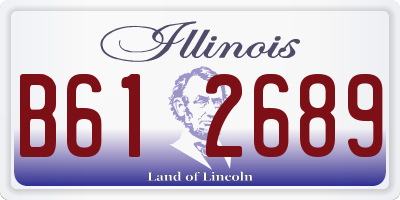 IL license plate B612689