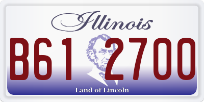 IL license plate B612700