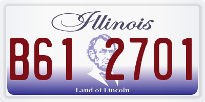 IL license plate B612701