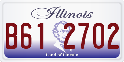 IL license plate B612702