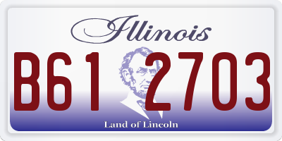 IL license plate B612703