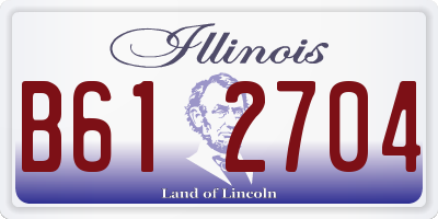 IL license plate B612704