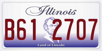 IL license plate B612707