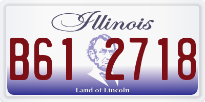 IL license plate B612718