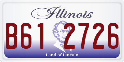 IL license plate B612726