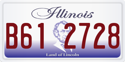 IL license plate B612728