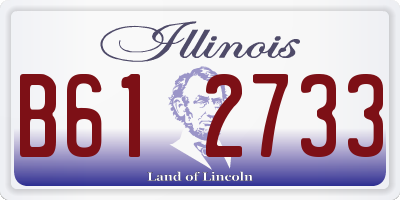 IL license plate B612733