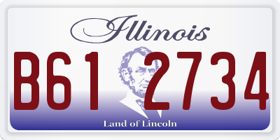 IL license plate B612734
