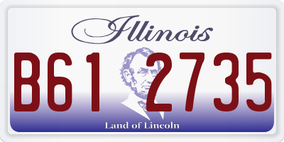 IL license plate B612735