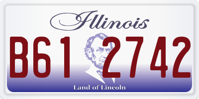 IL license plate B612742