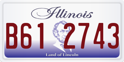 IL license plate B612743