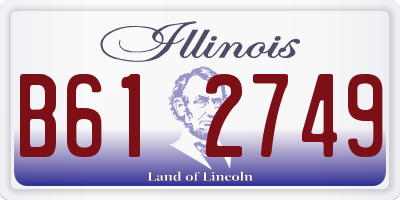 IL license plate B612749
