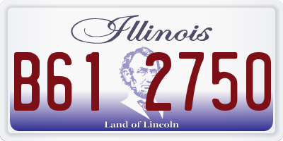 IL license plate B612750