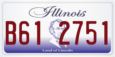IL license plate B612751