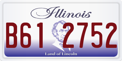 IL license plate B612752