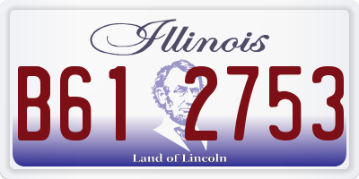 IL license plate B612753