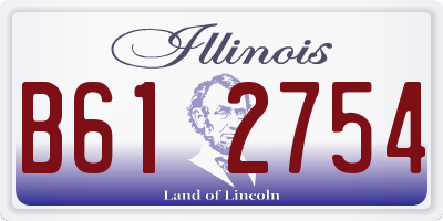 IL license plate B612754