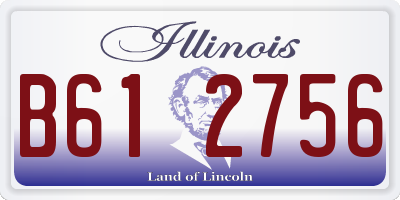 IL license plate B612756