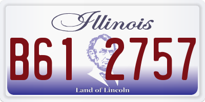 IL license plate B612757
