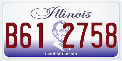 IL license plate B612758