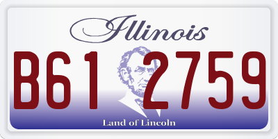 IL license plate B612759