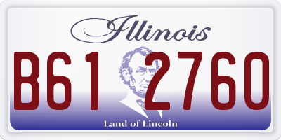 IL license plate B612760