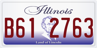IL license plate B612763