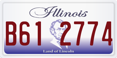 IL license plate B612774